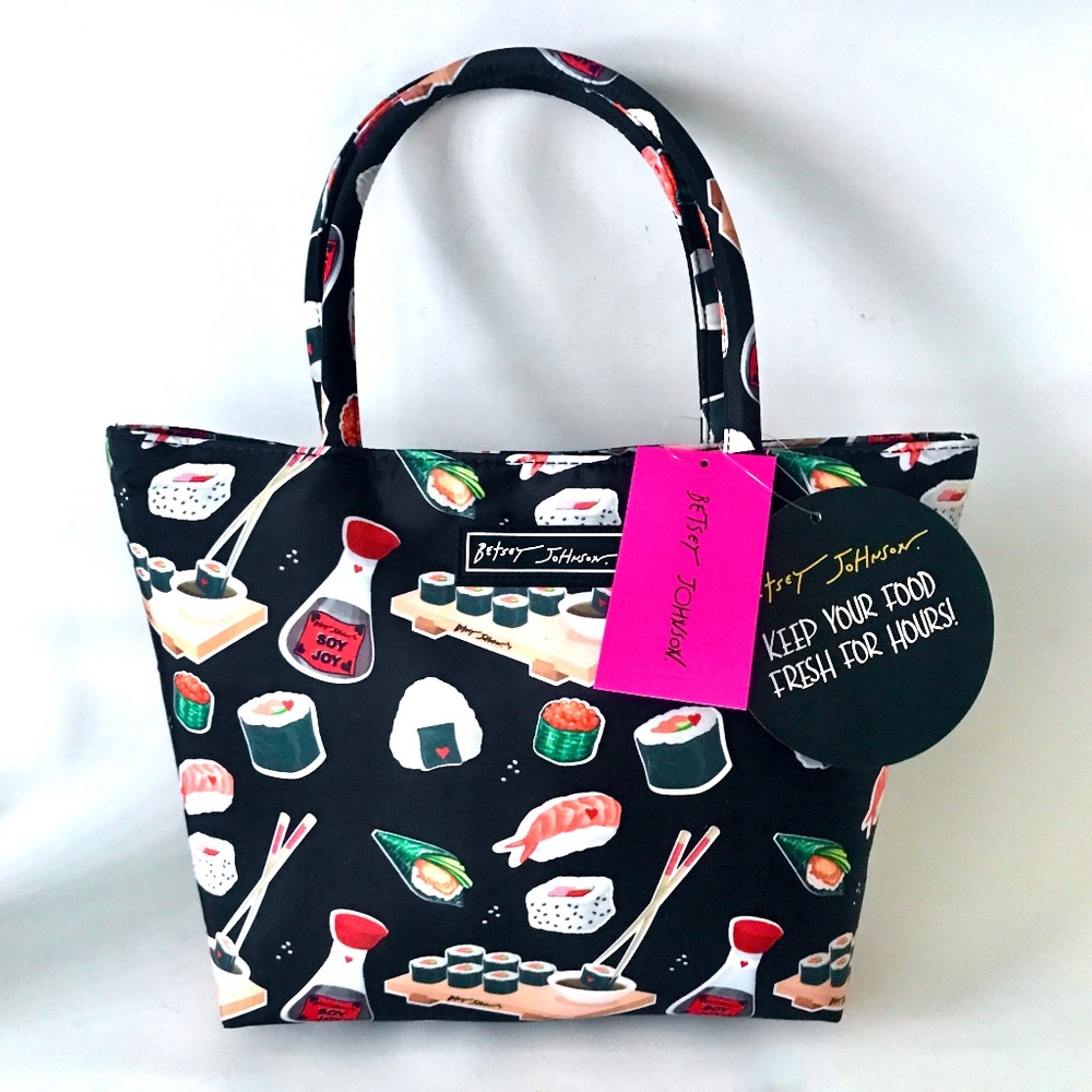 Betsey Johnson Insulated Sushi Lunch Tote Satchel EUC